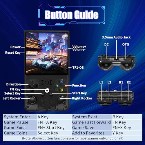 Arkos R36 MAX Retro Handheld Console 3.5 Inch Black