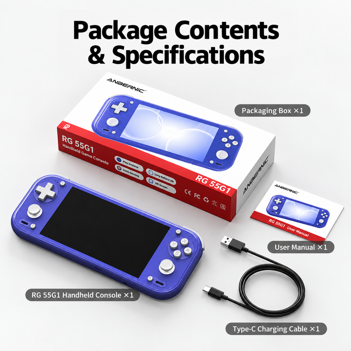 Anbernic RG55G1 Retro Handheld Video Game Console