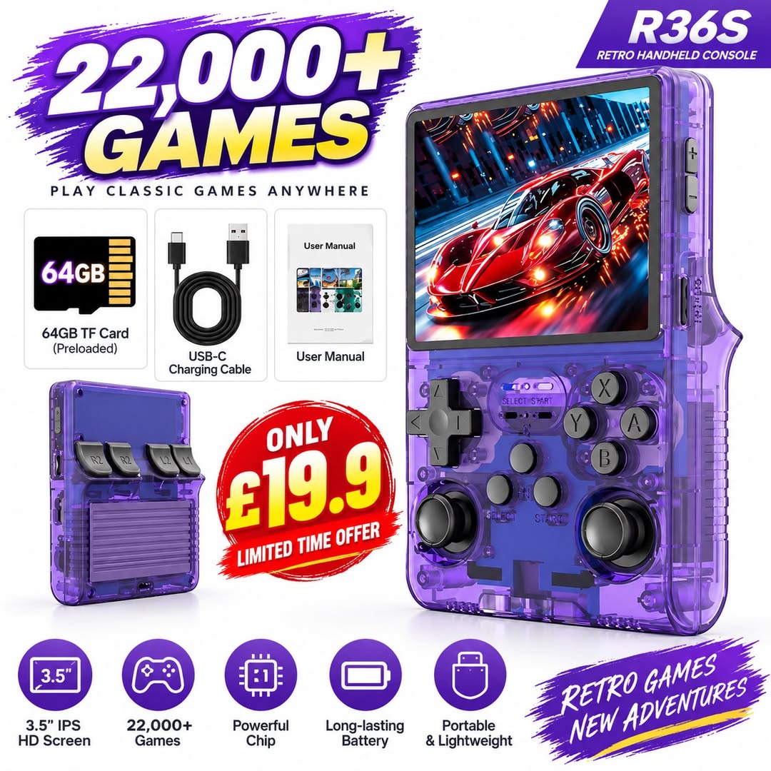 ArkOS R36S Retro Handheld Video Game Console
