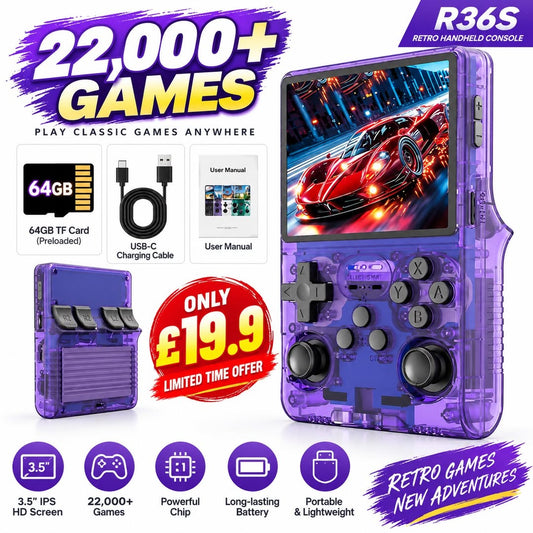 ArkOS R36S Retro Handheld Video Game Console
